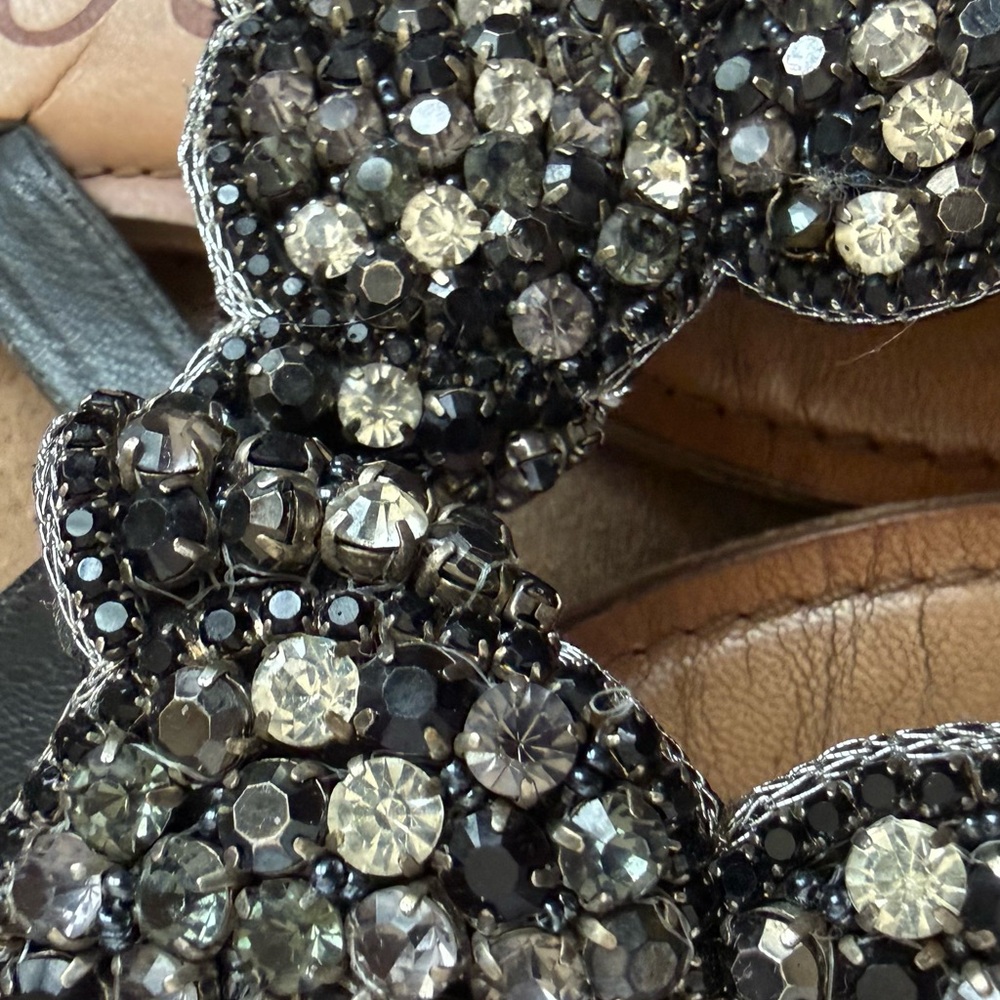 Naughty Monkey Black and Silver Beaded Sandals - Picture 6 of 6